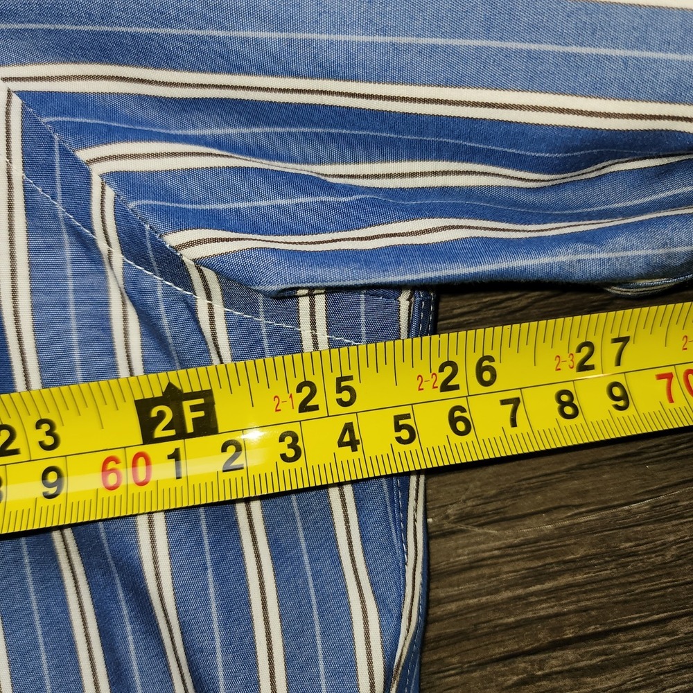 Brooks Brothers Regent Fit Men's XL Blue/White Striped Long Sleeve Button Up... - Picture 8 of 10